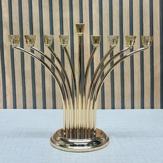 חנוכיה מהודרת רוז גולד 36 ס"מ