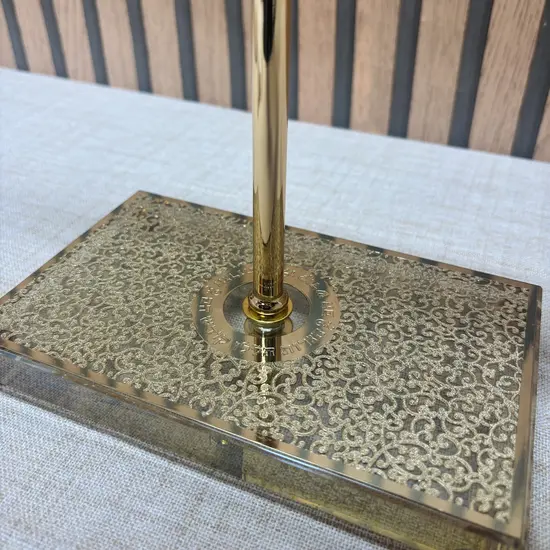 חנוכיה מהודרת זהב קריסטל 37 ס"מ