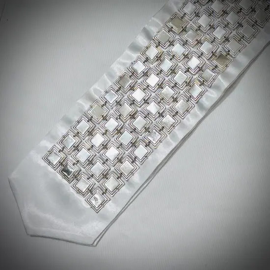 עטרה לטלית כסף טהור 4 שורות - ריבוע