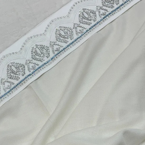 טלית סברובסקי יוקרתית לחתן דגם "כתר"