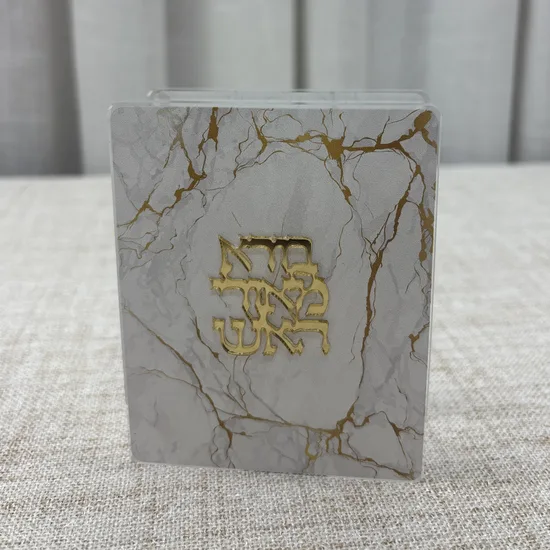 מעמד לנר הבדלה דגם "שיש זהב"