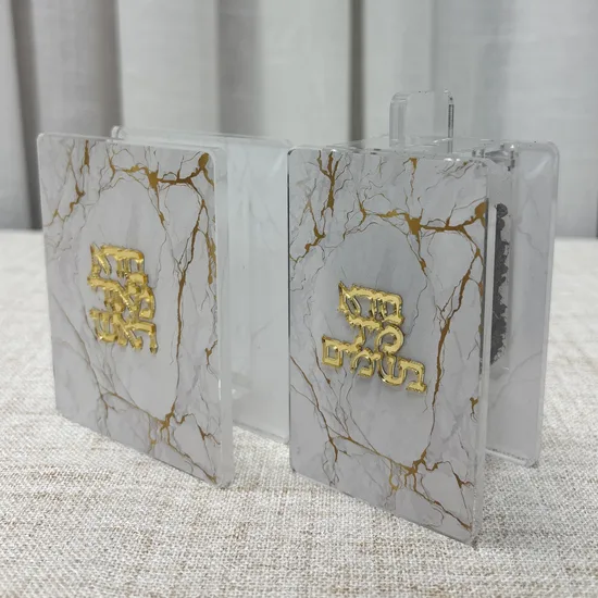 סט הבדלה מעוצב דגם "שיש זהב"