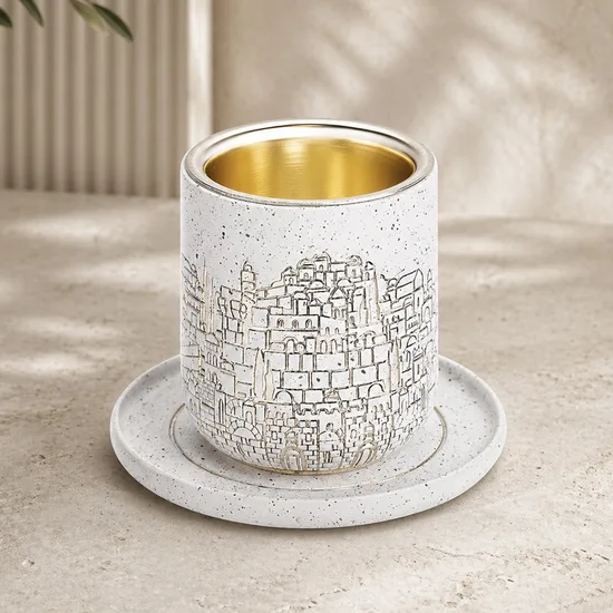 כוס קידוש מבטון דגם ירושלים
