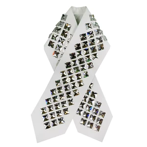 עטרה לטלית סברובסקי SWAROVSKI ריבועים - סטן לבן