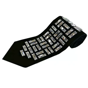עטרה לטלית סברובסקי SWAROVSKI מלבן דק על קטיפה שחורה