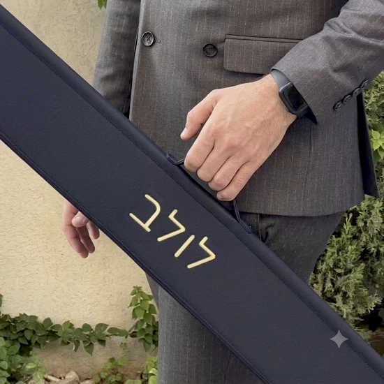 סט נרתיקים ללולב ואתרוג דגם מלכות - בלו