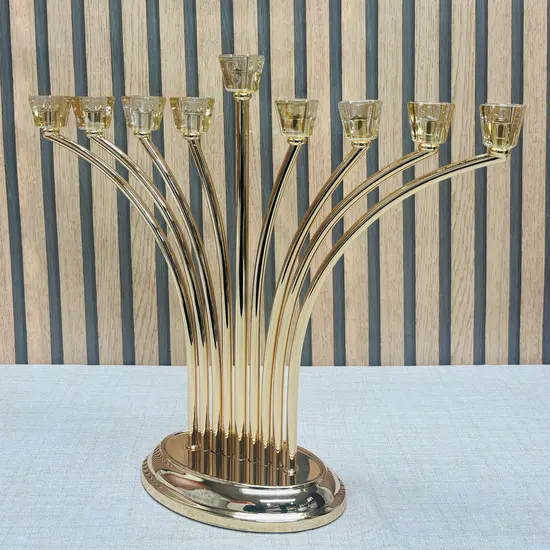 חנוכיה מהודרת רוז גולד 36 ס"מ