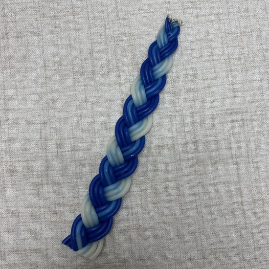 נר הבדלה קלוע דגם "כחול לבן"