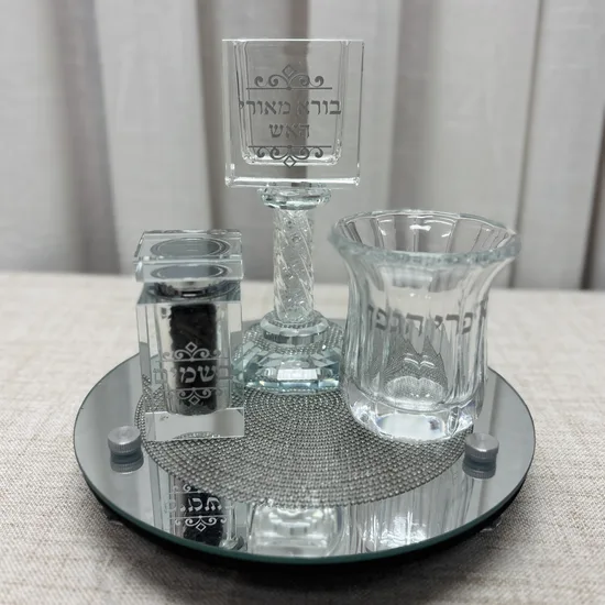 סט הבדלה קריסטל דגם "סילבר"