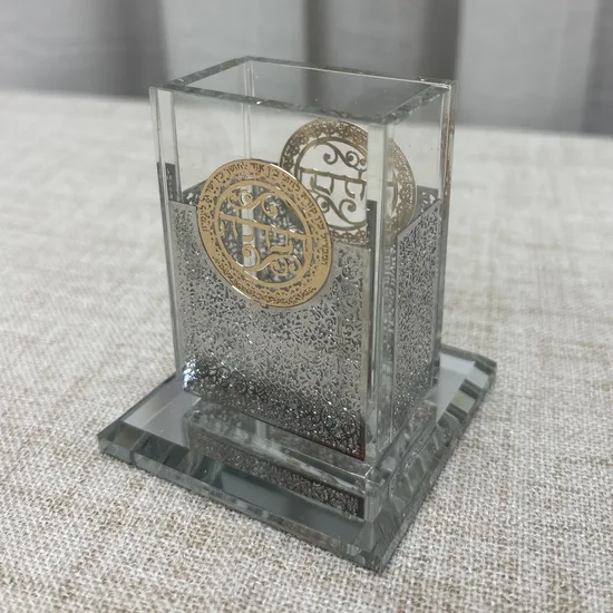 מעמד לנר הבדלה קריסטל דגם "סילבר"