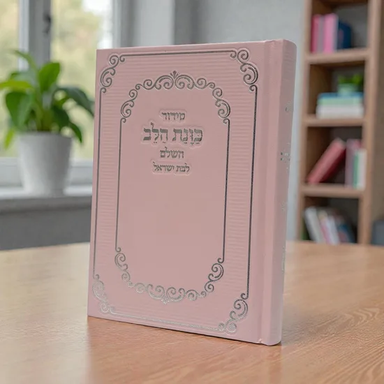 סידור יוקרתי כוונת הלב לבת ישראל דגם "אור" ורוד