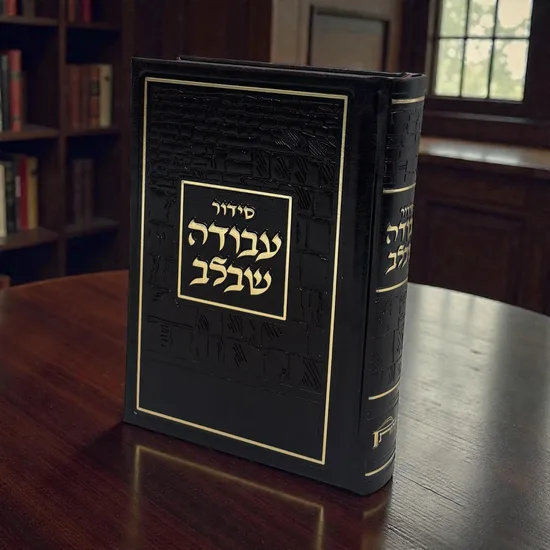 סידור מעוצב דמוי עור דגם "קראון" חום