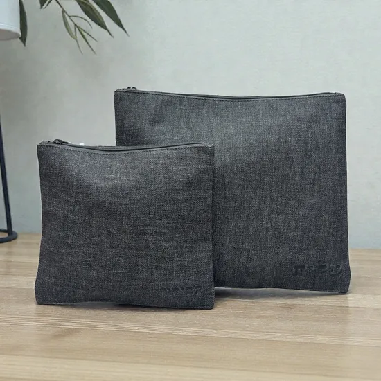 סט כיסויים לטלית ותפילין דגם "גריי ג'ינס"