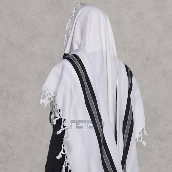 טלית צמר מהודרת דגם "שבת"