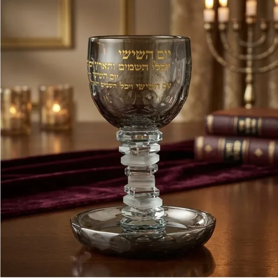 גביע קידוש מהודר דגם "יום השישי" בלאק