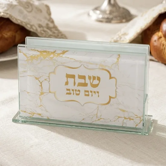 מחזיק גפרורים זכוכית דגם שיש