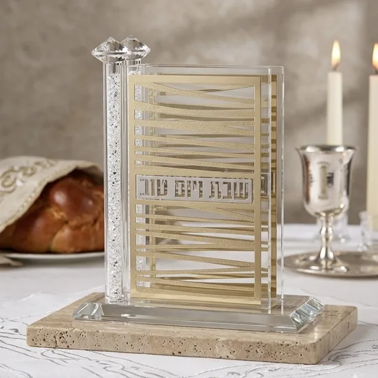מעמד לגפרורים קריסטל שילוב טס זהב