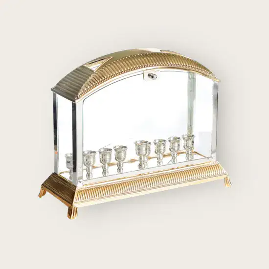 חנוכיה יוקרתית דגם אקווריום 38 ס"מ.