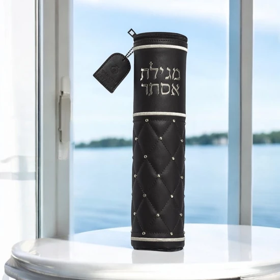 תיק יוקרתי למגילת אסתר דמוי עור לקלף 31 ס"מ