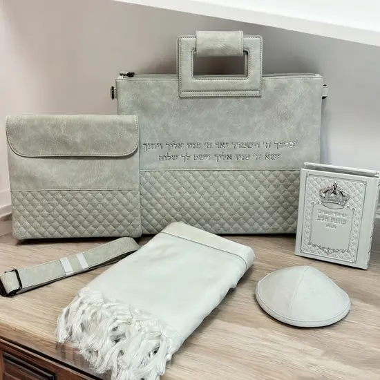 סט יוקרה לגבר דגם אבן כסף