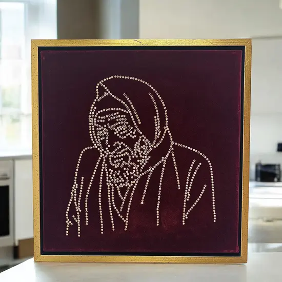 ציור קריסטל סברובסקי SWAROVSKI - "בבא סאלי" זהב