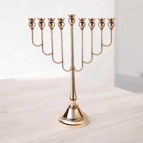 חנוכיה יוקרתית רוז גולד 64 ס"מ